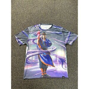 Capcom Street Fighter F.A.N.G. Graphic T Shirt Large Blue Marble Tag